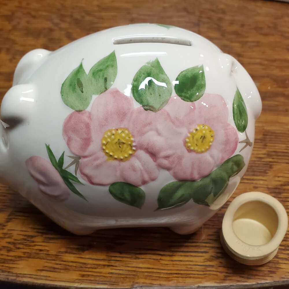 Franciscan piggy bank  desert rose